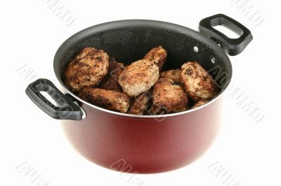 Cutlets in a pan