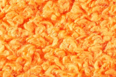 Close-up orange wool texture