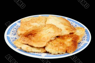Fritters on a plate
