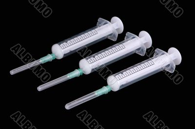 Three syringes