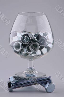 Still-life with bolts and nuts