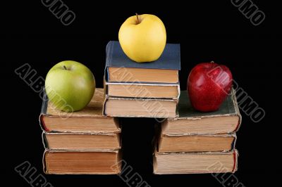 Books and apples
