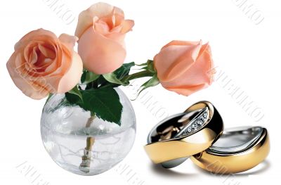 Three roses and rings
