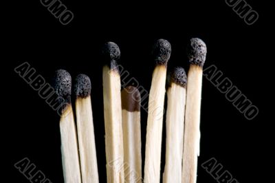 charring match closeup