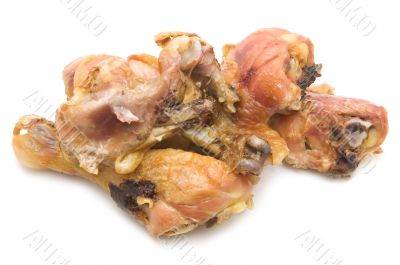 chicken leg on white background