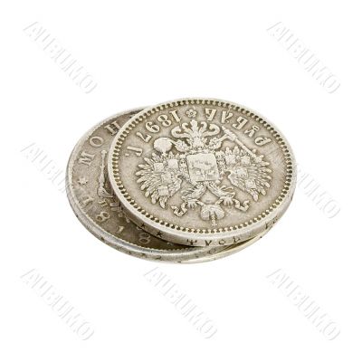 Antique silver Russian coins