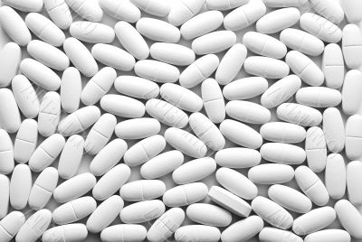 white pills background