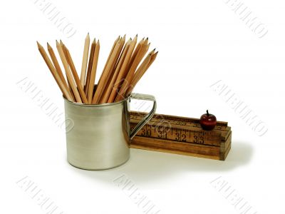 Wooden Pencils and box