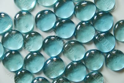 Small blue smooth pebbles