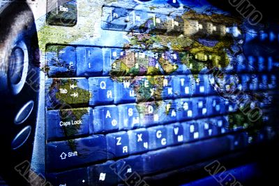 planet on keyboard