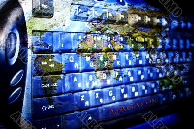 planet on keyboard
