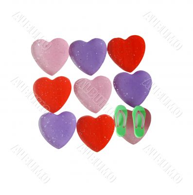 Hearts and sandals
