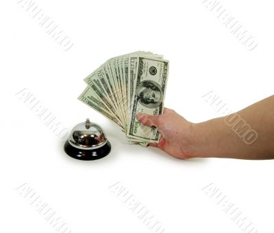 Service bell and money