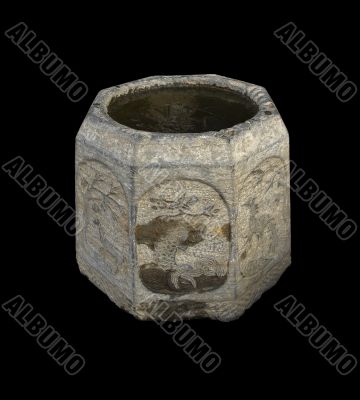 ancient stone bucket