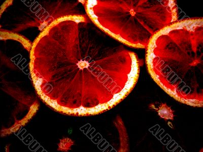 Red grapefruits