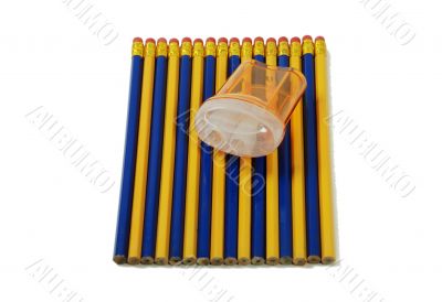 Sharpener and pencils