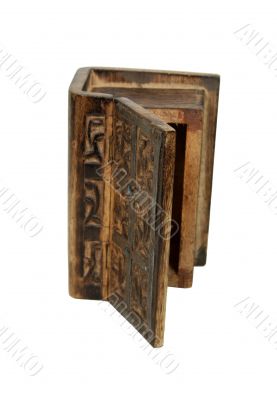 Wooden book open