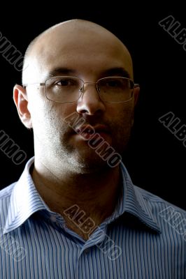 Man Portrait on Black