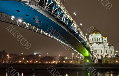 Christ the Saviour Cathedral in Moscow night view
