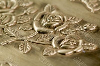 Carved pattern of jewelry box