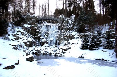 Frozen waterfall