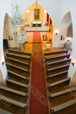 Church interior from above