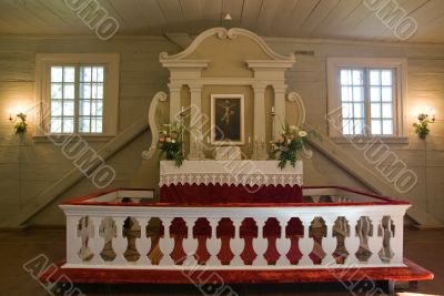 Interior of small church