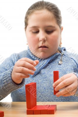 Child With Building Blocks