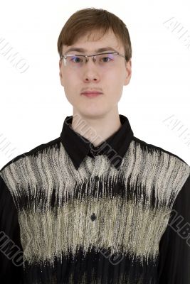Portrait of the young guy in spectacles