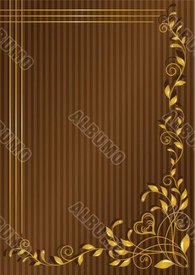 pattern on a brown background in a strip