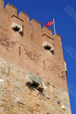 Red tower and redflag