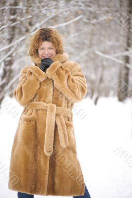 woman in the fur coat