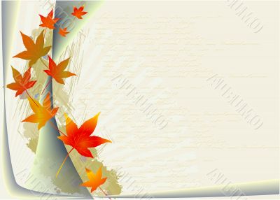 Background with autumnal leafs