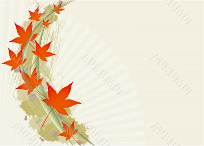 Background with autumnal leafs