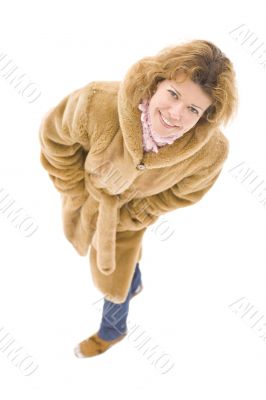 woman on white closeup