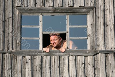 The smiling man
