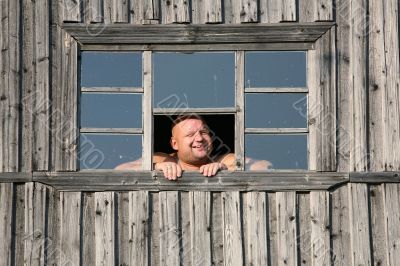 The smiling man