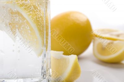 soda water and lemon