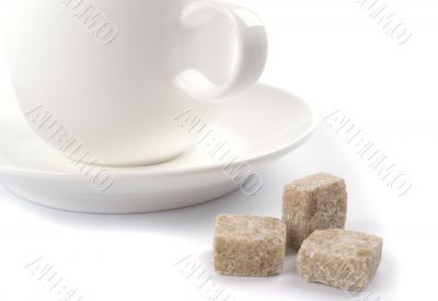 cup, plate and shugar