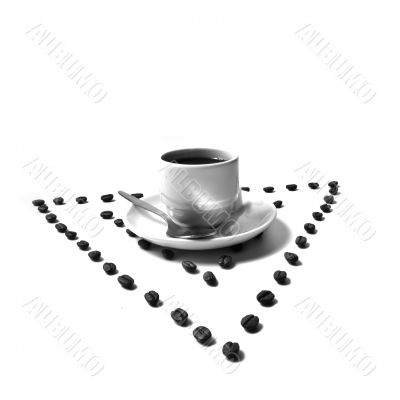 Coffee cup and triangle