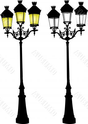 Retro street lamp