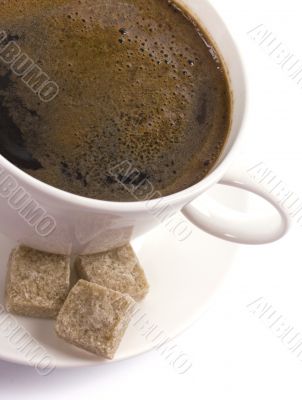 coffee cup and sugar