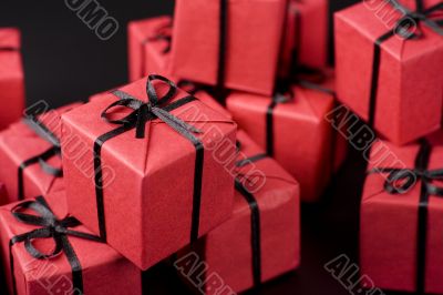 red gift boxes