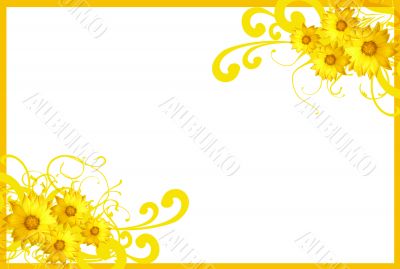 spring floral yellow background