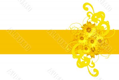 spring floral yellow background