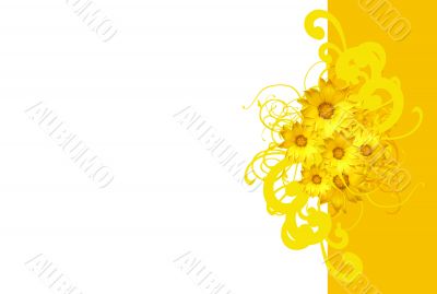 spring floral yellow background