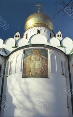 Icon of Christ on the church wall