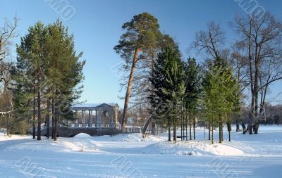 Landscape with bridge