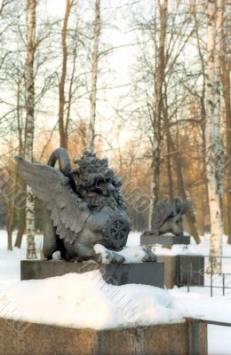 Old metal chinese dragons