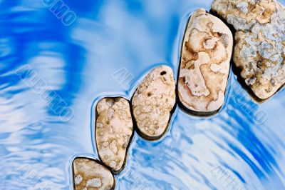 Stones and water